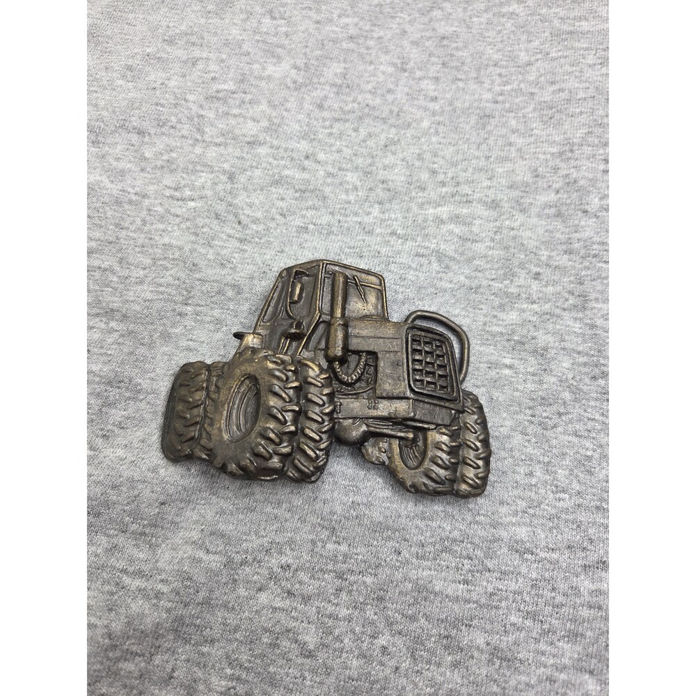1970s Solid Brass Tractor Farm Belt Buckle MBCI Heavy